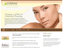 Tablet Screenshot of gilchristdermatology.com